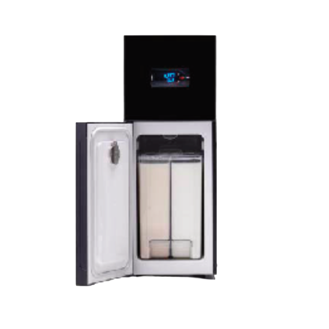 Mini frigo 7 L - porte transparente en verre + chauffe-tasses