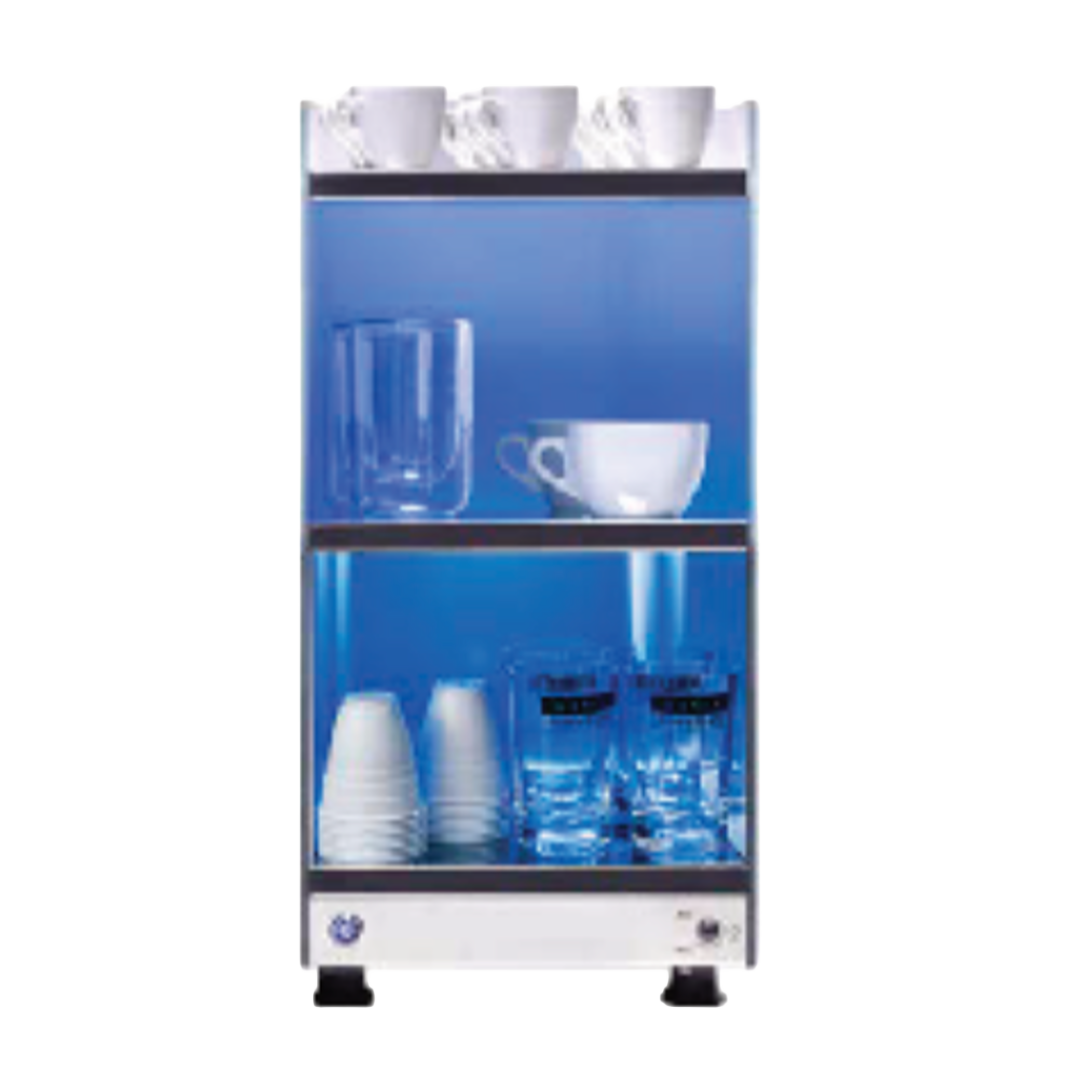 Chauffe-tasses 3 étages en verre